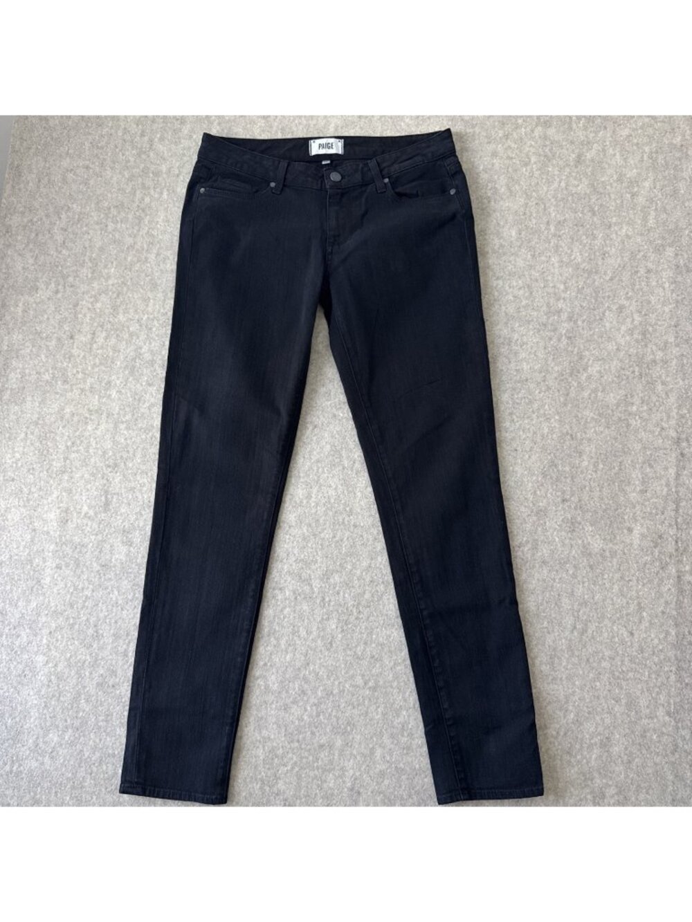 PAIGE Jimmy Jimmy Skinny‎ Jeans Womens 27 Low Rise Vintage Black Full Length